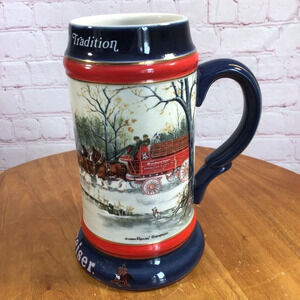 Vintage Budweiser 1990 Collector’s Series “An American Tradition” Ceramic Stein